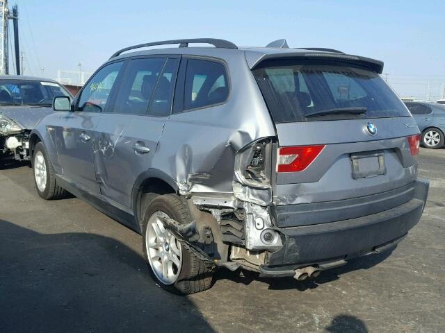 WBXPA73424WC39142 - 2004 BMW X3 2.5I GRAY photo 3