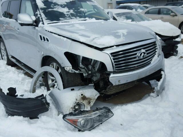 JN8AZ2ND3E9751344 - 2014 INFINITI QX80 SILVER photo 9