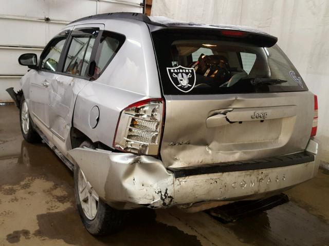 1J4NF4FB3AD649624 - 2010 JEEP COMPASS SP SILVER photo 3