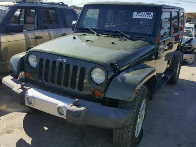 1J4GA59178L609191 - 2008 JEEP WRANGLER U GREEN photo 2