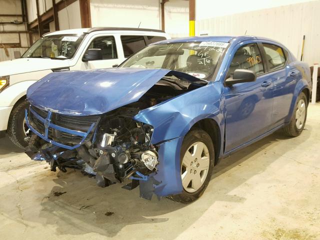 1B3LC46K98N112722 - 2008 DODGE AVENGER SE BLUE photo 2