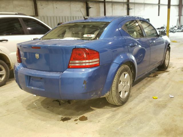 1B3LC46K98N112722 - 2008 DODGE AVENGER SE BLUE photo 4