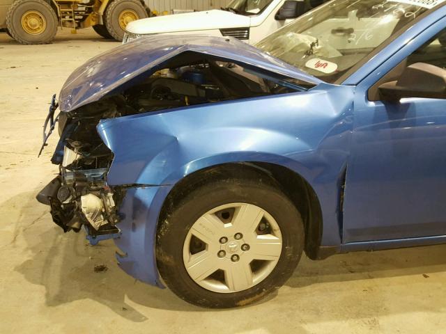 1B3LC46K98N112722 - 2008 DODGE AVENGER SE BLUE photo 9