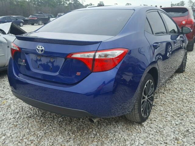 2T1BURHE6EC108153 - 2014 TOYOTA COROLLA L BLUE photo 4