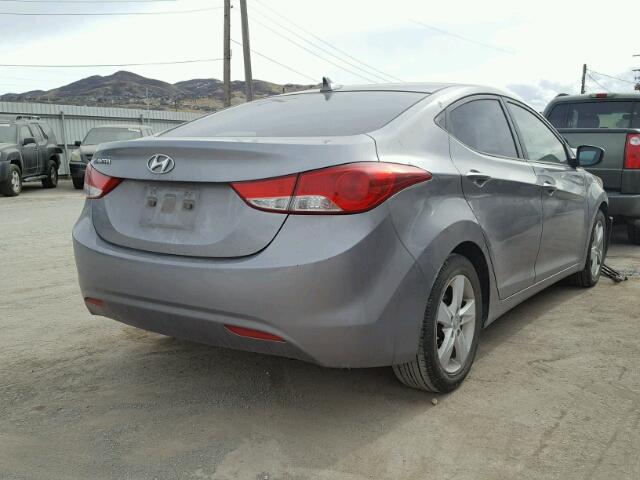 KMHDH4AE5CU327630 - 2012 HYUNDAI ELANTRA GL GRAY photo 4