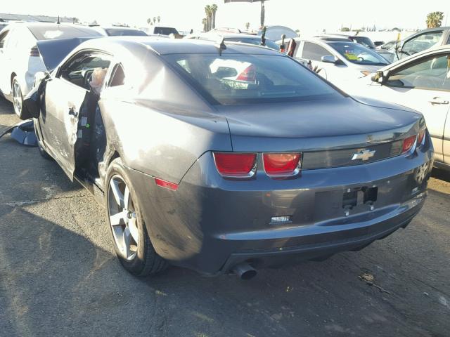 2G1FC1ED9B9164058 - 2011 CHEVROLET CAMARO LT GRAY photo 3