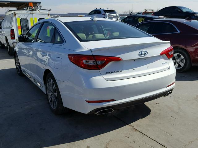 5NPE34AF0FH062856 - 2015 HYUNDAI SONATA SPO WHITE photo 3