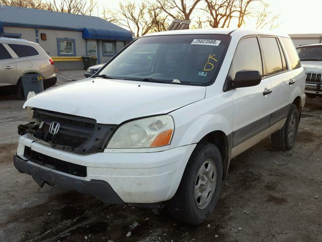 2HKYF18193H608532 - 2003 HONDA PILOT LX WHITE photo 2