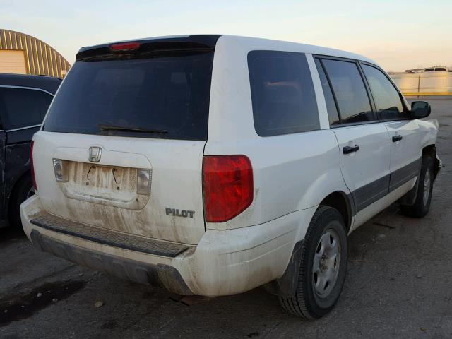 2HKYF18193H608532 - 2003 HONDA PILOT LX WHITE photo 4