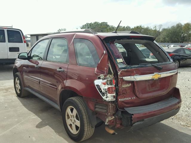 2CNDL13F686040838 - 2008 CHEVROLET EQUINOX LS MAROON photo 3