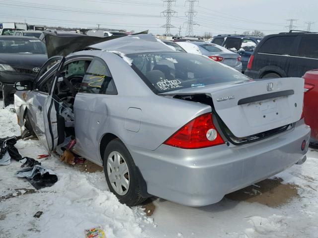 1HGEM22395L004469 - 2005 HONDA CIVIC DX V SILVER photo 3