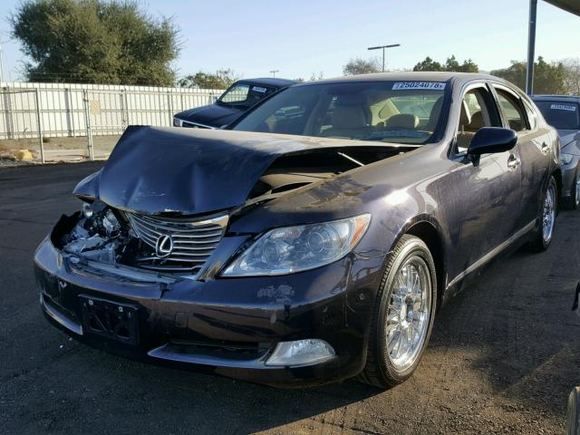 JTHBL46F475023473 - 2007 LEXUS LS 460 BLUE photo 2