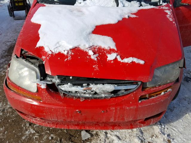 KL1TJ62694B227056 - 2004 CHEVROLET AVEO LS RED photo 7