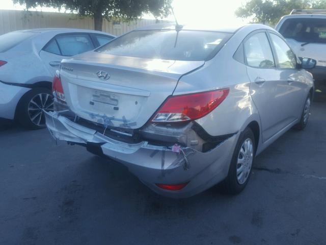 KMHCT4AE5FU863847 - 2015 HYUNDAI ACCENT GLS SILVER photo 4