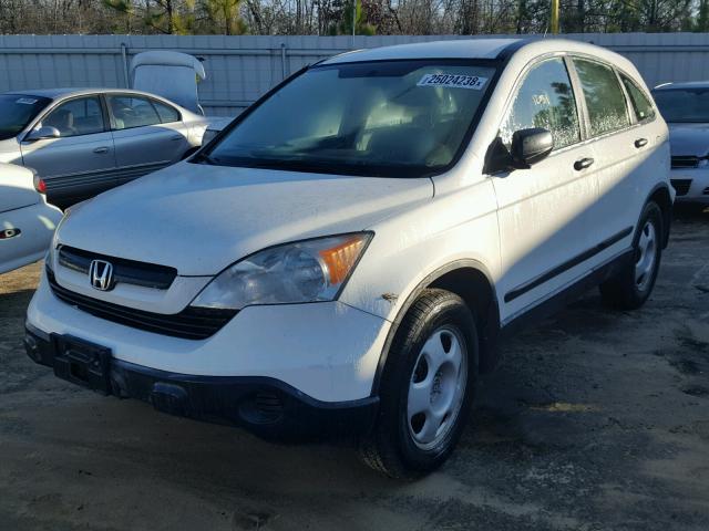 JHLRE38307C006837 - 2007 HONDA CR-V LX WHITE photo 2