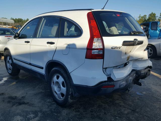 JHLRE38307C006837 - 2007 HONDA CR-V LX WHITE photo 3