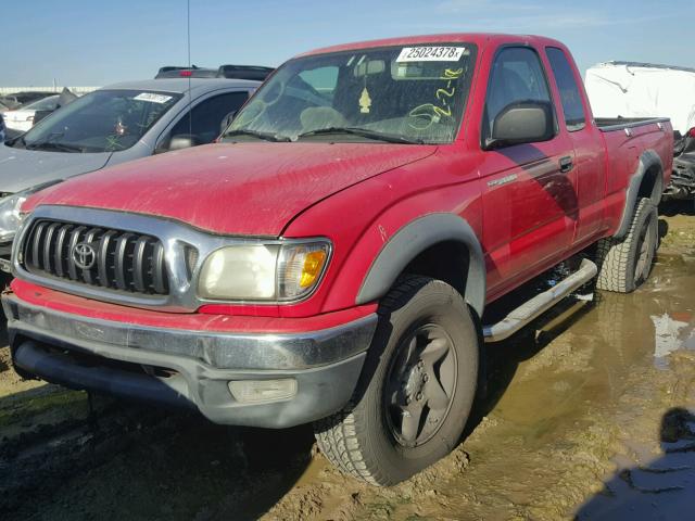 5TESN92N44Z357193 - 2004 TOYOTA TACOMA XTR RED photo 2