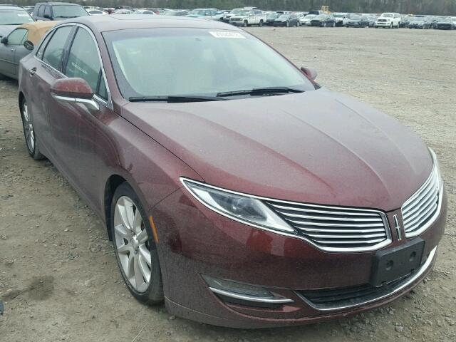 3LN6L2LU1GR632653 - 2016 LINCOLN MKZ HYBRID MAROON photo 1