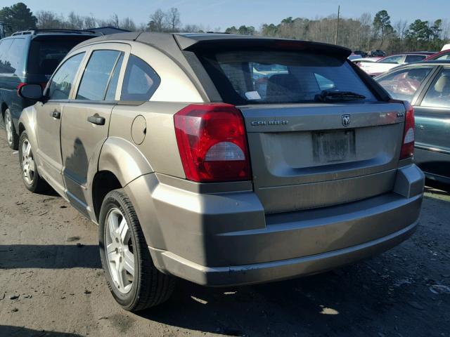 1B3HB48B07D209673 - 2007 DODGE CALIBER SX BROWN photo 3