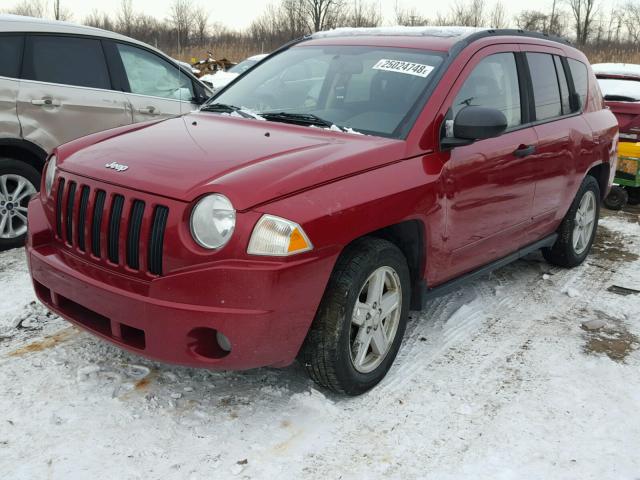 1J8FT47B59D128572 - 2009 JEEP COMPASS SP RED photo 2