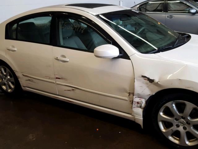 1N4BA41E98C811979 - 2008 NISSAN MAXIMA SE WHITE photo 9