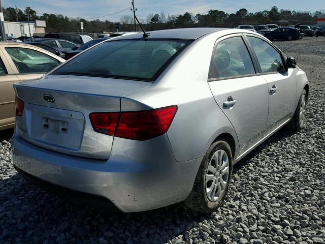 KNAFT4A20C5547315 - 2012 KIA FORTE LX SILVER photo 4