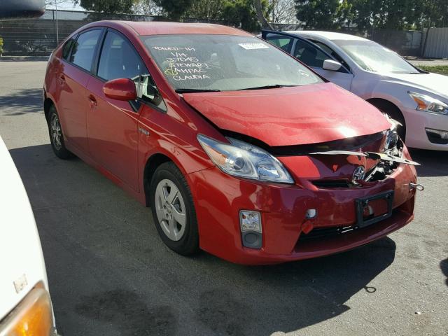 JTDKN3DU7B0260875 - 2011 TOYOTA PRIUS RED photo 1