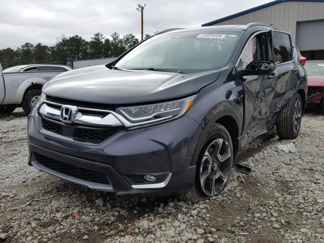 7FARW2H99JE015592 - 2018 HONDA CR-V TOURI GRAY photo 2