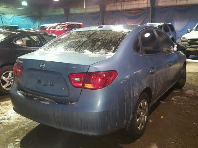 KMHDU46D07U171482 - 2007 HYUNDAI ELANTRA GL BLUE photo 4