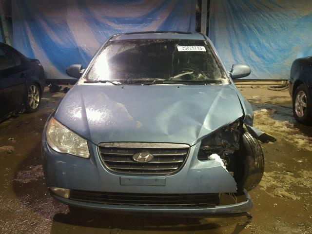 KMHDU46D07U171482 - 2007 HYUNDAI ELANTRA GL BLUE photo 9