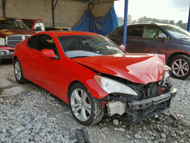 KMHHT6KD0AU016038 - 2010 HYUNDAI GENESIS CO RED photo 1