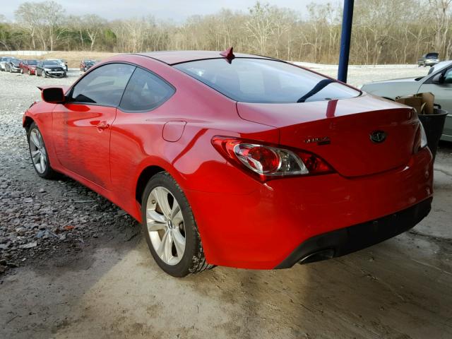 KMHHT6KD0AU016038 - 2010 HYUNDAI GENESIS CO RED photo 3