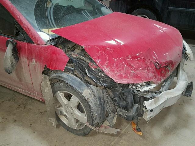 1G8AN18F27Z195507 - 2007 SATURN ION LEVEL RED photo 9