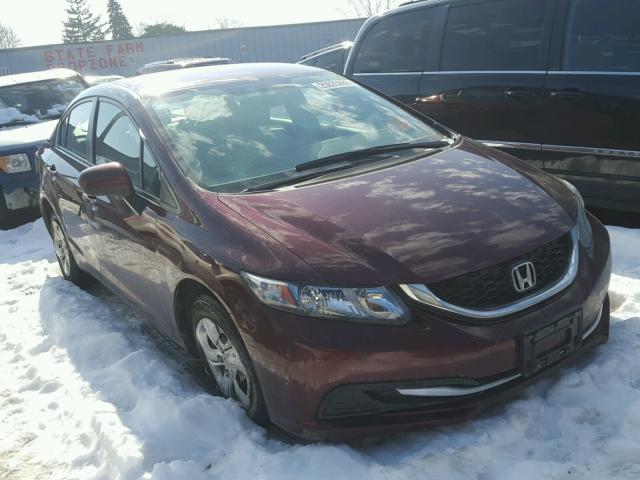 19XFB2F57FE078598 - 2015 HONDA CIVIC LX BURGUNDY photo 1