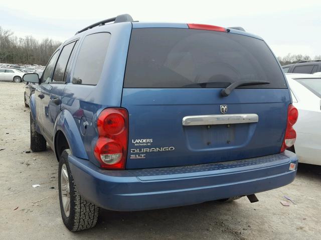 1D4HD48K76F147946 - 2006 DODGE DURANGO SL BLUE photo 3