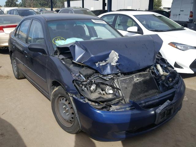 2HGES16544H557361 - 2004 HONDA CIVIC LX BLUE photo 1