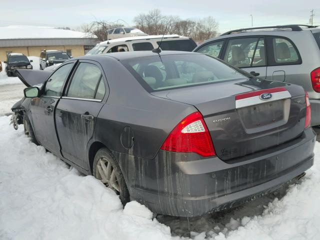 3FAHP0JA4AR340796 - 2010 FORD FUSION SEL GRAY photo 3