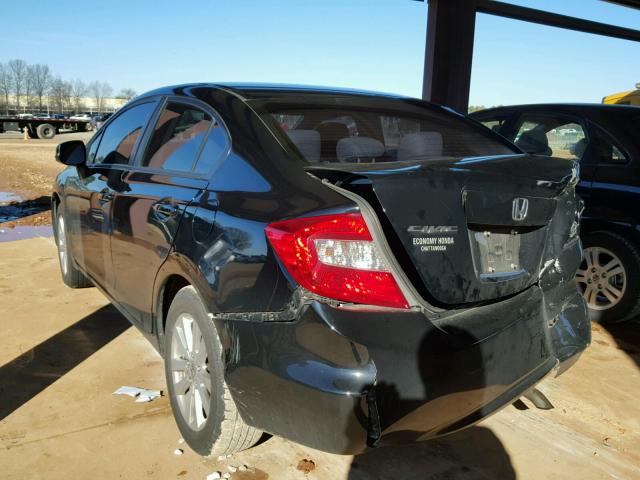19XFB2F84CE105732 - 2012 HONDA CIVIC EX შავი ფოტო 3
