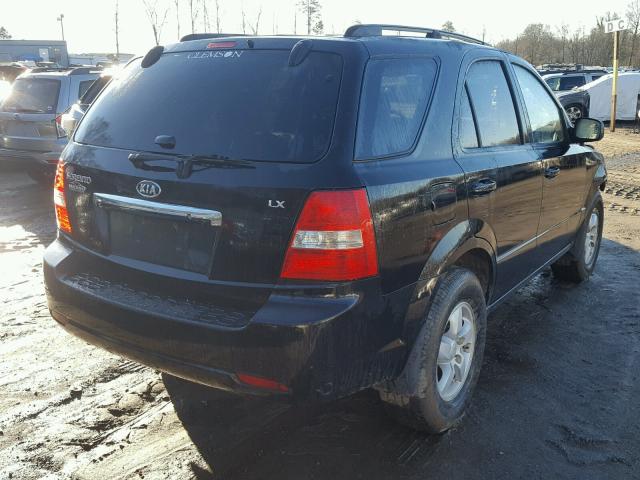 KNDJC735685838818 - 2008 KIA SORENTO EX BLACK photo 4