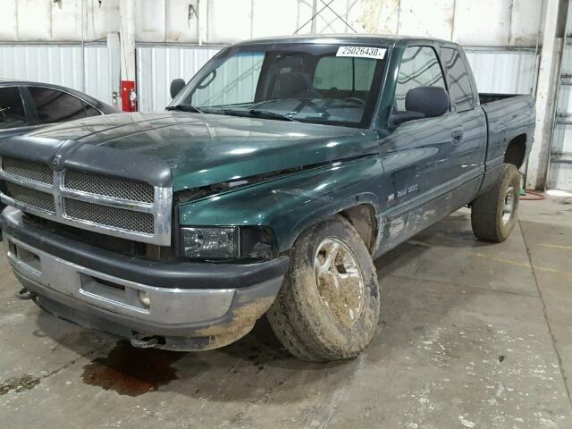 3B7HF13Z71G716568 - 2001 DODGE RAM 1500 GREEN photo 2