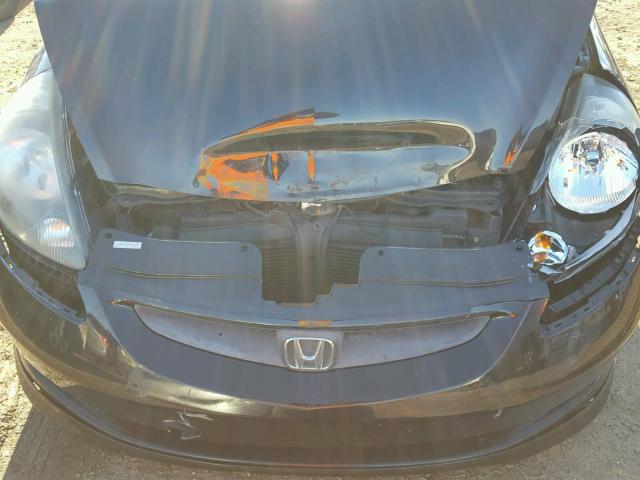 JHMGD386X7S006043 - 2007 HONDA FIT S BLACK photo 7