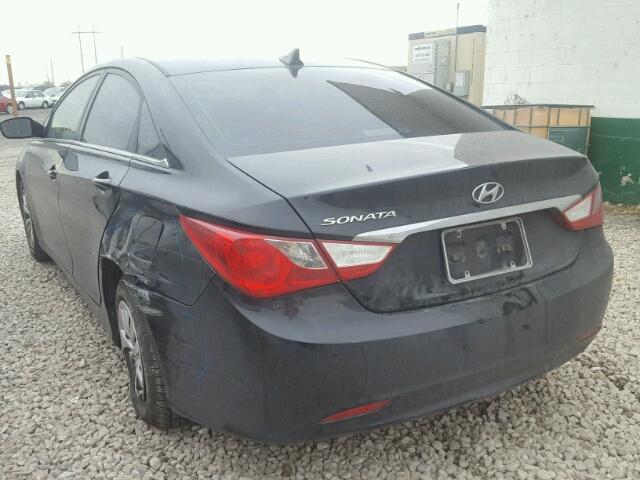 5NPEB4AC2BH048203 - 2011 HYUNDAI SONATA GLS BLACK photo 3