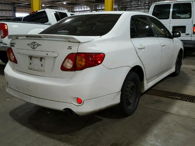 1NXBU40E09Z027331 - 2009 TOYOTA COROLLA BA WHITE photo 4