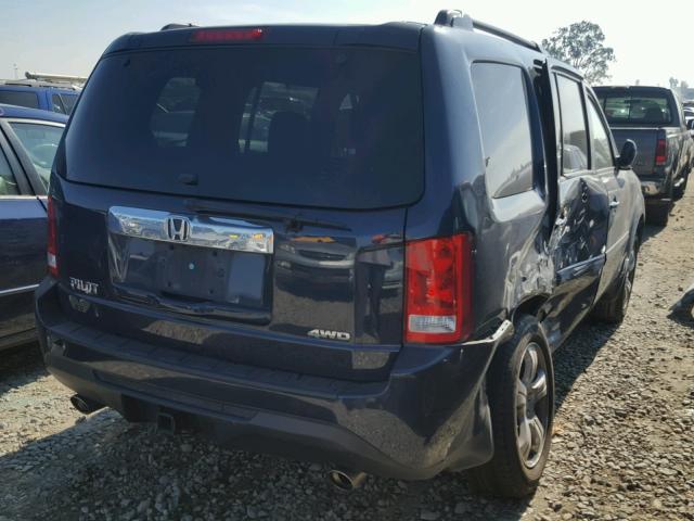 5FNYF4H57CB073655 - 2012 HONDA PILOT EXL BLUE photo 4