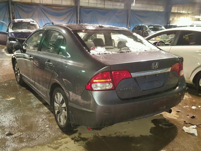 19XFA16929E003473 - 2009 HONDA CIVIC EXL GRAY photo 3