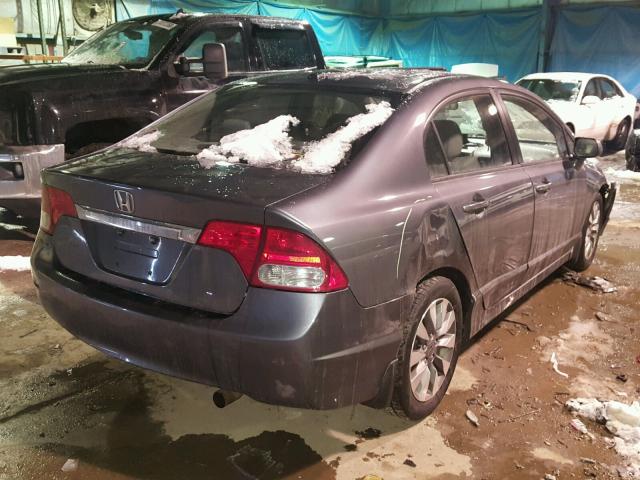 19XFA16929E003473 - 2009 HONDA CIVIC EXL GRAY photo 4