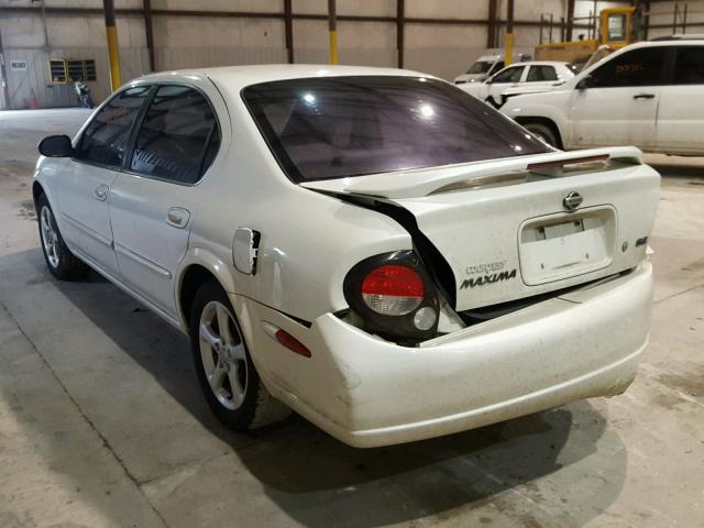 JN1CA31D41T808819 - 2001 NISSAN MAXIMA GXE WHITE photo 3