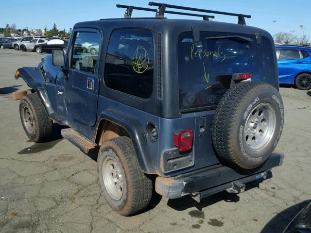 1J4FY19S0WP773817 - 1998 JEEP WRANGLER / BLUE photo 3