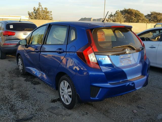 JHMGK5H5XHS001113 - 2017 HONDA FIT LX BLUE photo 3