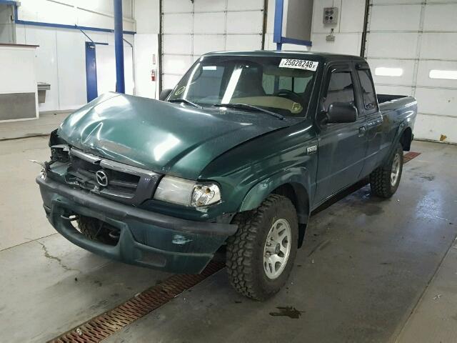 4F4YR16U31TM20786 - 2001 MAZDA B3000 CAB GREEN photo 2